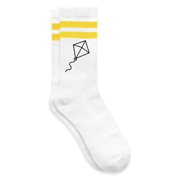 Kite - Striped tennis socks - white/yellow - Right