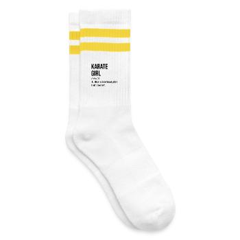karaté - Chaussettes de tennis - blanc/jaune - Droite
