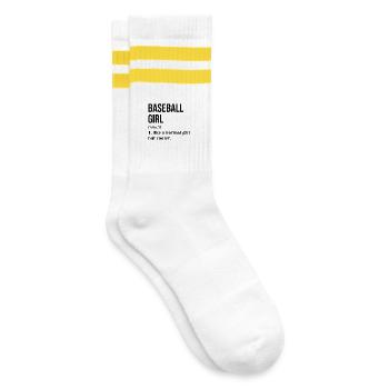 Base-ball - Chaussettes de tennis - blanc/jaune - Droite