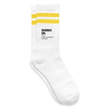 Grammar - Striped tennis socks - white/yellow - Right