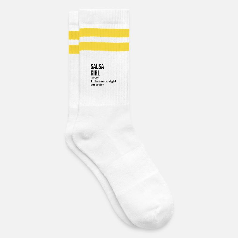 salsa - Chaussettes de tennis - blanc/jaune