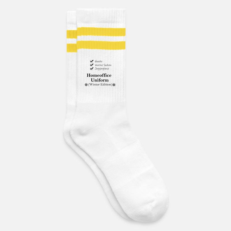 Checkliste_Homeoffice_Uniform_WS - Chaussettes de tennis - blanc/jaune