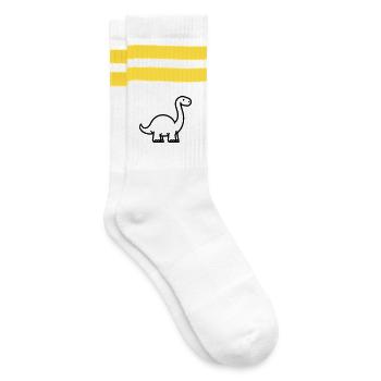 Brontosaure - Chaussettes de tennis - blanc/jaune - Droite