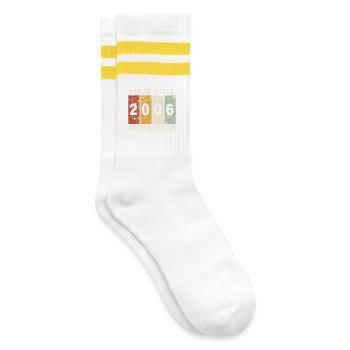 Anniversary 2006 - 20 years - Striped tennis socks - white/yellow - Right