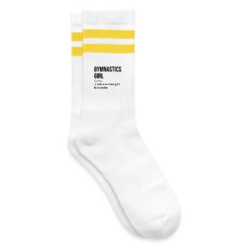 gymnastique - Chaussettes de tennis - blanc/jaune - Droite