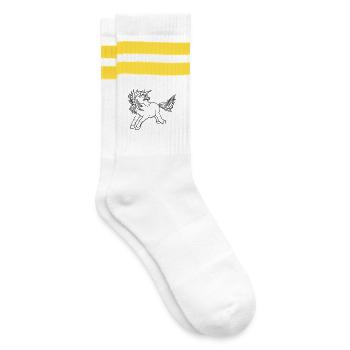 Licorne Einhorn - Chaussettes de tennis - blanc/jaune - Droite