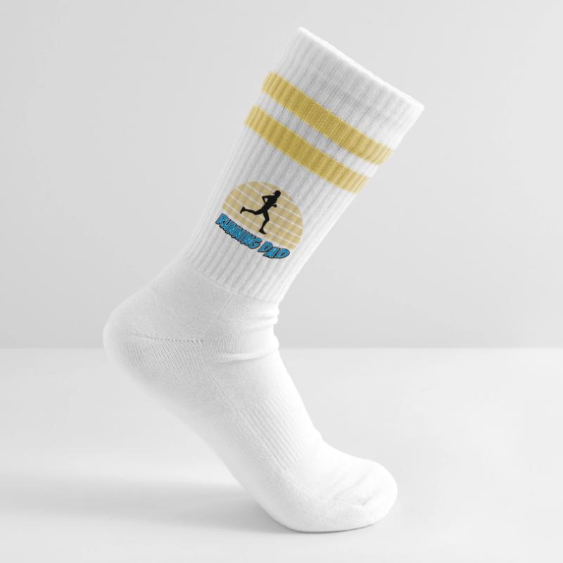 Laufender Vater Gestreifte Tennissocken