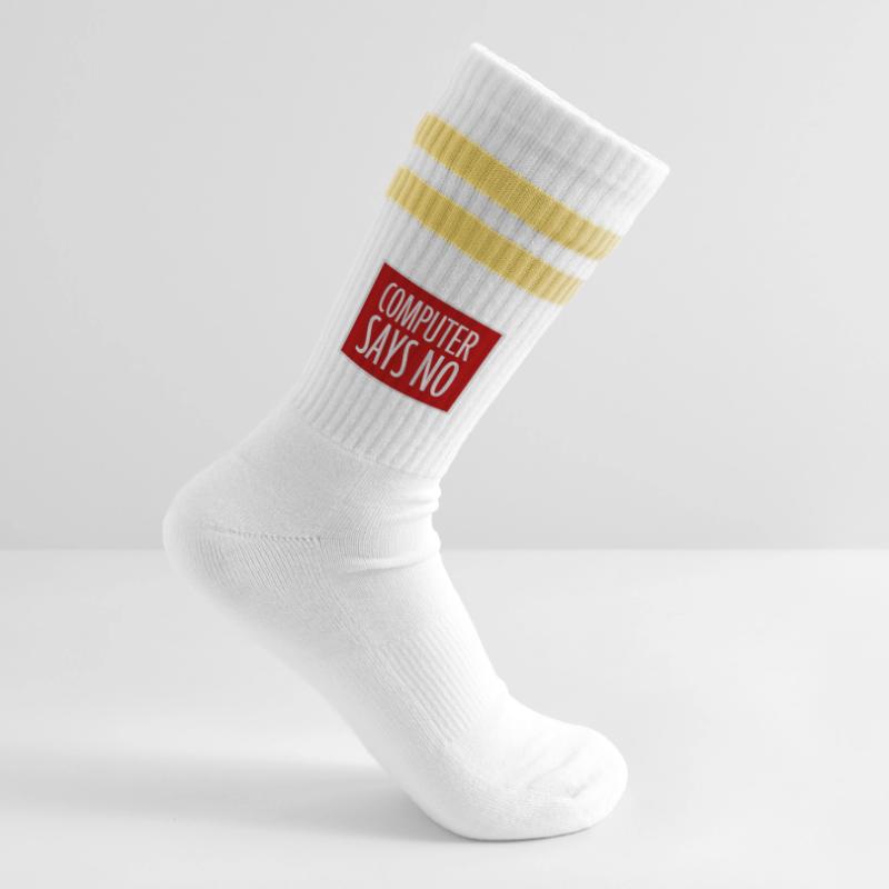 Computer Says No Lustig Programmierer Nerd Technik Gestreifte Tennissocken