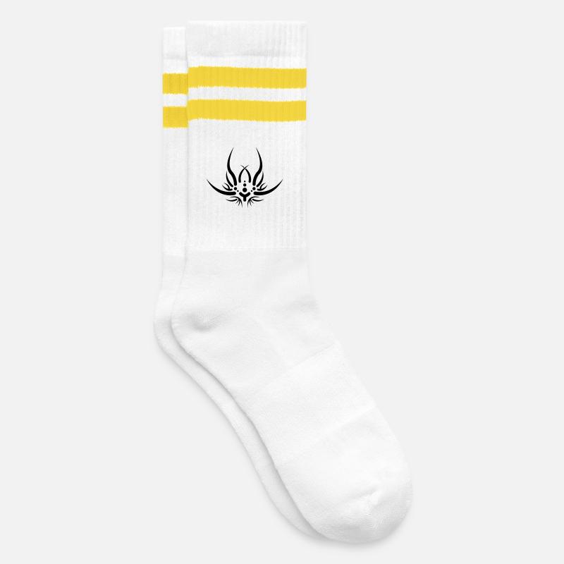 Tribal 5 by Helfspawn - Striped tennis socks - white/yellow