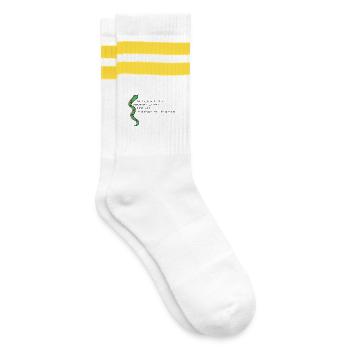 LEBENSABSCHNITTSPARTNER - Gestreifte Tennissocken - Weiß/Gelb - Rechts