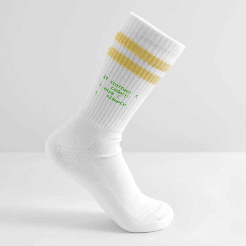 No Coffee No Code Programmeur Informaticien Chaussettes de tennis