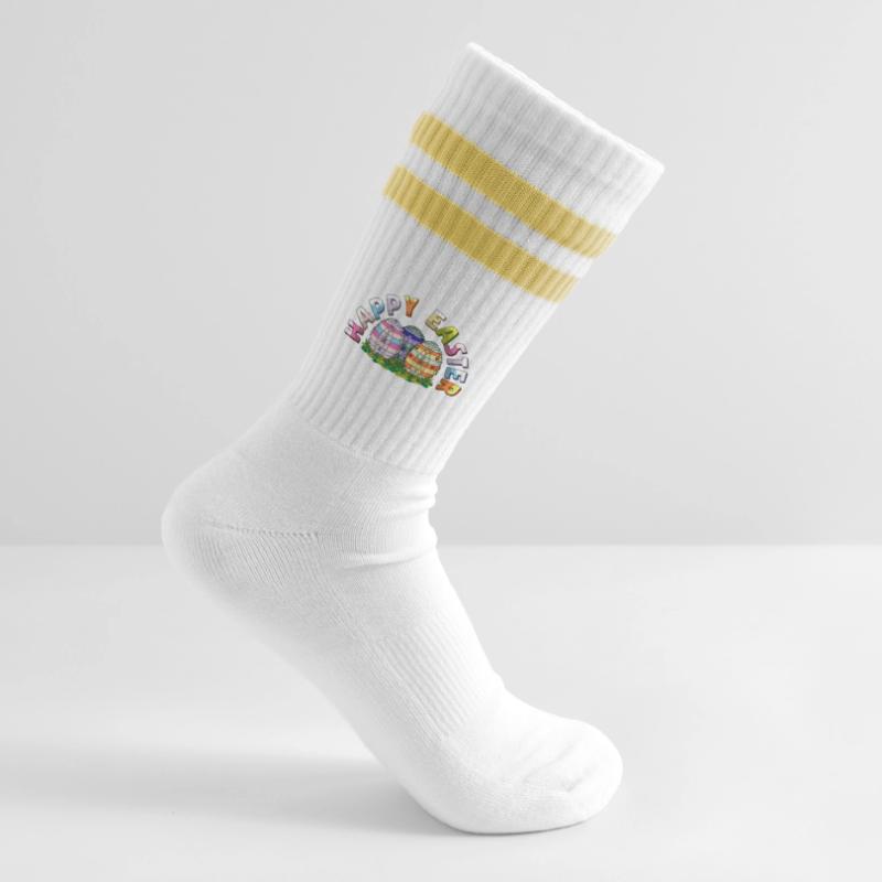 Happy Easter Brick Builder Easter Eggs Bricks Striped tennis socks
