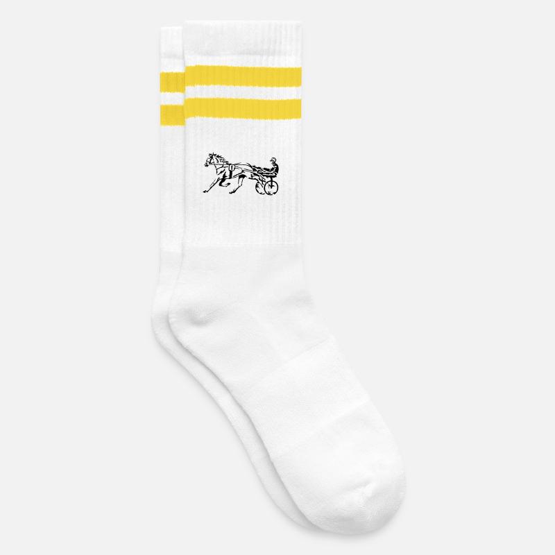 course - Chaussettes de tennis - blanc/jaune