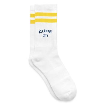Atlantic City - Est. 1854 - New Jersey - USA - Striped tennis socks - white/yellow - Right