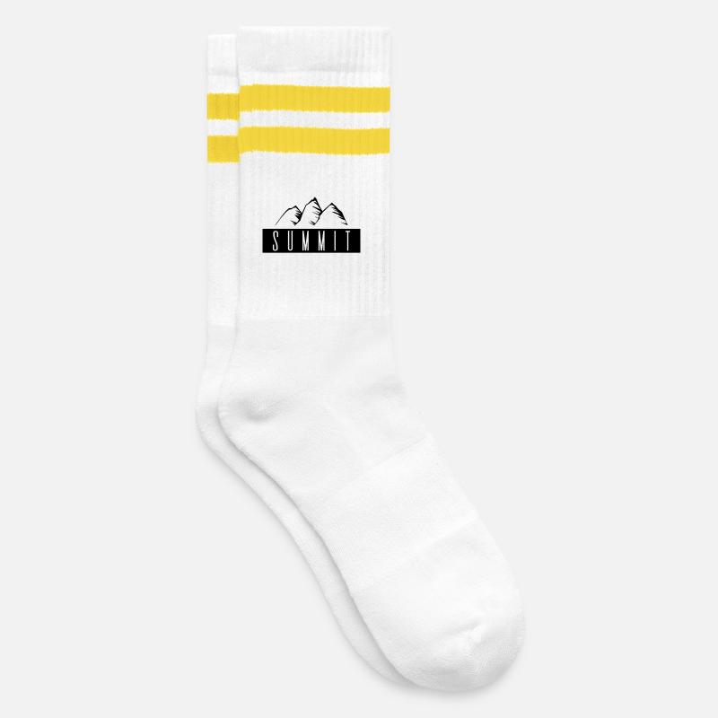 SUMMIT - Chaussettes de tennis - blanc/jaune