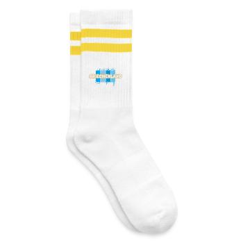 Greece as Greece - Striped tennis socks - white/yellow - Right
