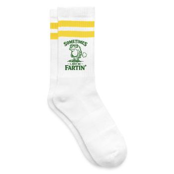 Parfois, je suis juste une grenouille qui pète. - Chaussettes de tennis - blanc/jaune - Droite