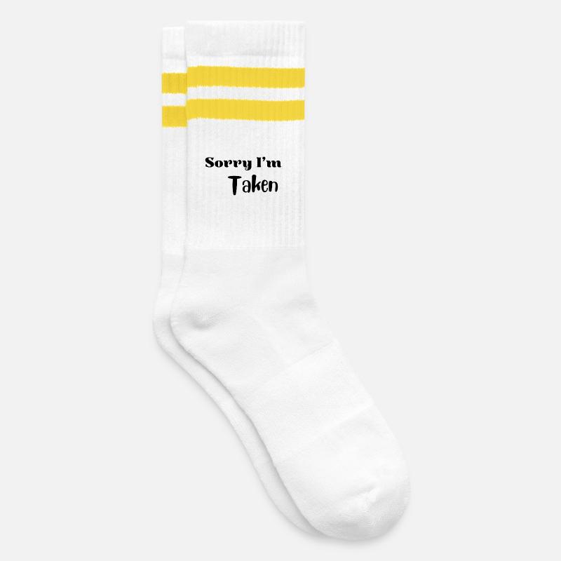 Chemise drôle d’amour de la Saint-Valentin - Chaussettes de tennis - blanc/jaune