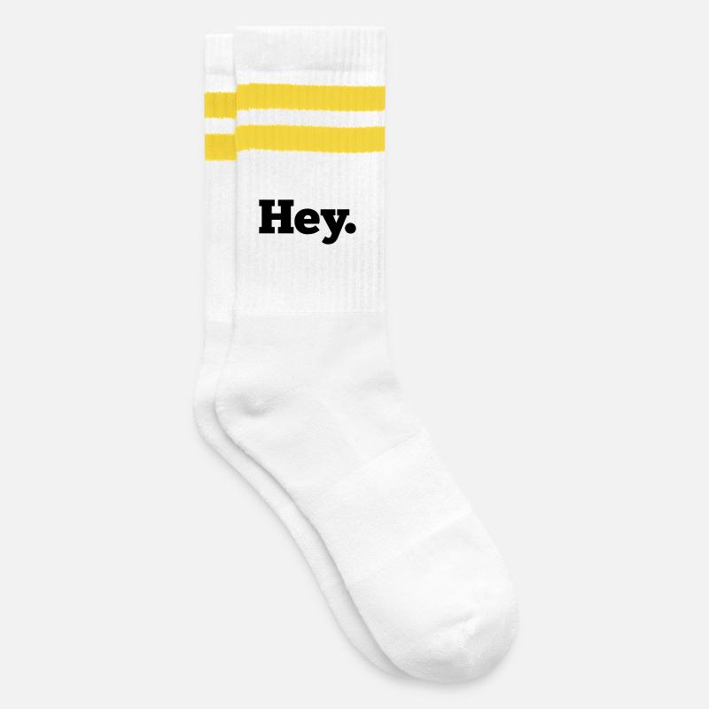 Hé - Chaussettes de tennis - blanc/jaune