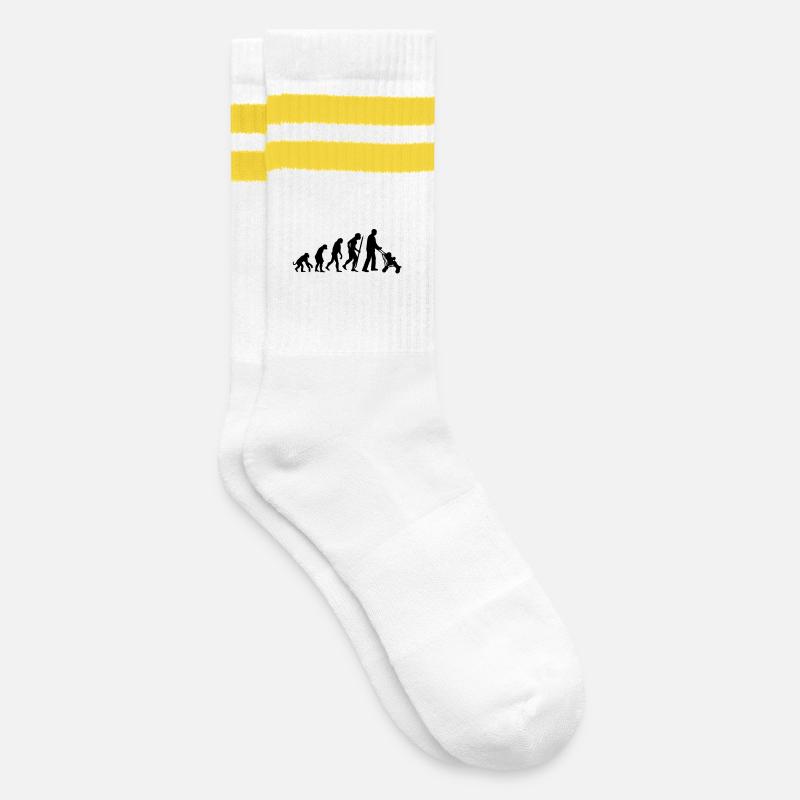 Evolution de la super-papa - Chaussettes de tennis - blanc/jaune