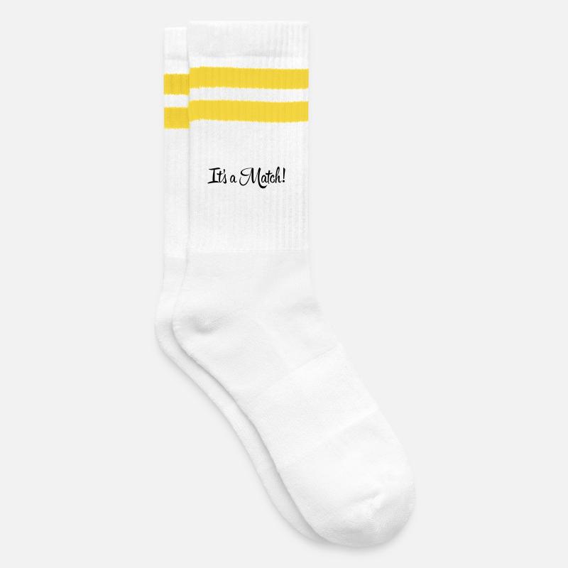 It's a Match! - Chaussettes de tennis - blanc/jaune