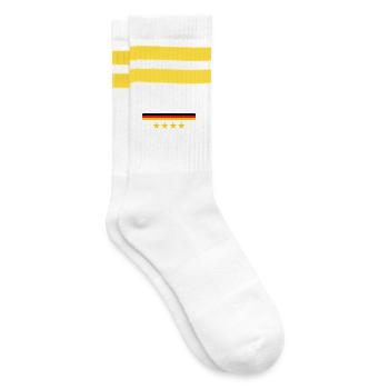 Drapeau Allemand - Allemagne - Chaussettes de tennis - blanc/jaune - Droite