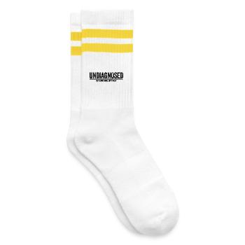 Ce n’est pas diagnostiqué, mais quelque chose ne va pas - Chaussettes de tennis - blanc/jaune - Droite