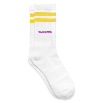 Blague de Route - Chaussettes de tennis - blanc/jaune - Droite