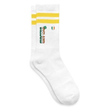 Ireland Vertical Flag Crest Tee - Striped tennis socks - white/yellow - Right