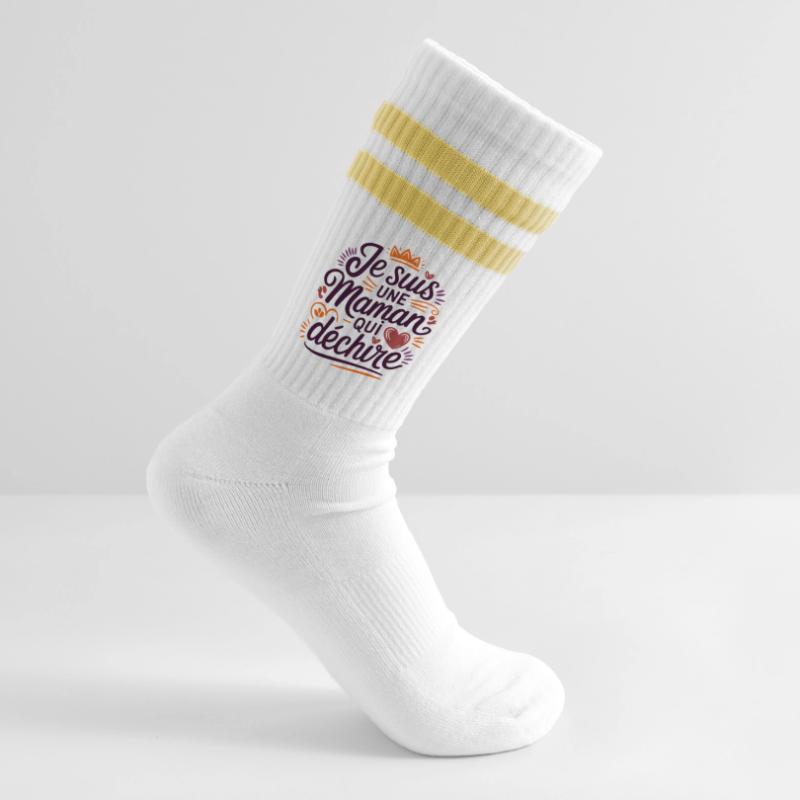 Ich bin eine Killer-Mutter Gestreifte Tennissocken