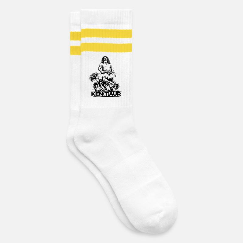 Kenta - Chaussettes de tennis - blanc/jaune