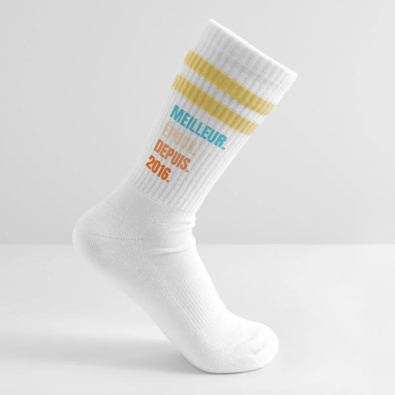 Bester Ehemann seit 2016 Geschenk-Ehemann Gestreifte Tennissocken