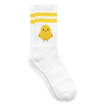 chick - Striped tennis socks - white/yellow - Right