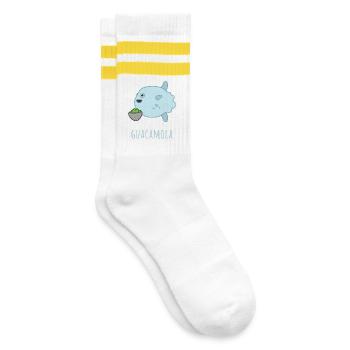 Mola Mola Guacamola - Chaussettes de tennis - blanc/jaune - Droite