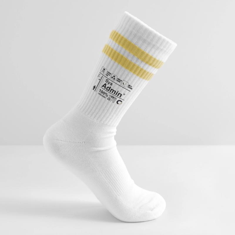 Sys Admin Penguin Computer Nerd pc Board cpu ner Striped tennis socks