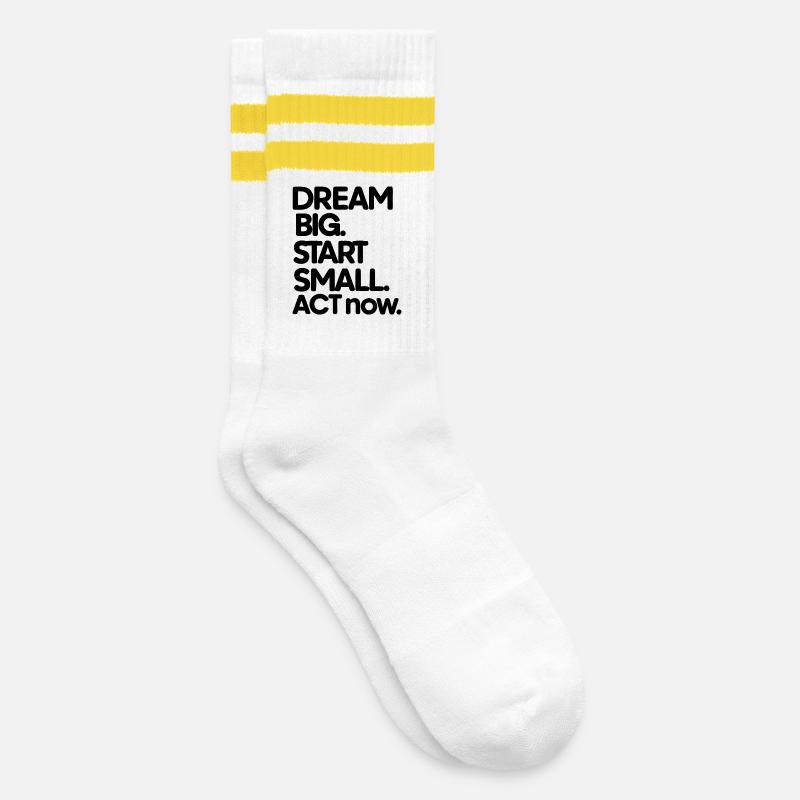 Minimalist Geometric Mountain Range Design - Striped tennis socks - white/yellow