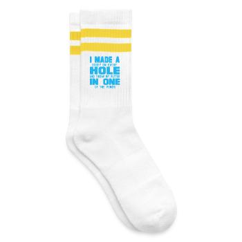 Le golf parce que les autres sports ne peuvent tout simplement pas rivaliser - Chaussettes de tennis - blanc/jaune - Droite
