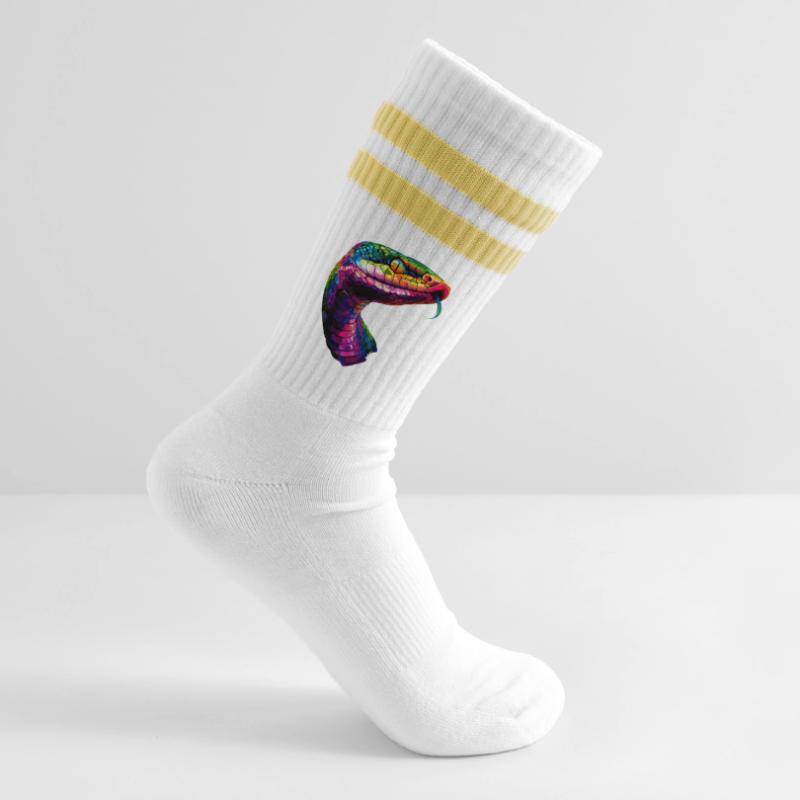 serpent, python, cobra, serpent à sonnettes, serpents Chaussettes de tennis