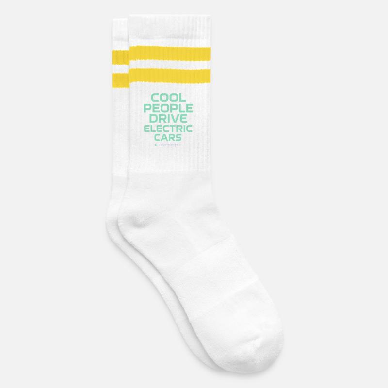 Cancel everything that is wind - Striped tennis socks - white/yellow