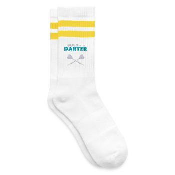 Born to be Darter Shirt - Gestreifte Tennissocken - Weiß/Gelb - Rechts