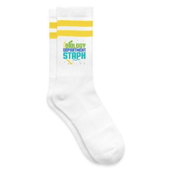 Biologielehrer Biologe Mikrobiologie Biologe - Gestreifte Tennissocken - Weiß/Gelb - Rechts