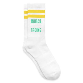Fanatiques de sports hippiques de vitesse et de passion - Chaussettes de tennis - blanc/jaune - Droite