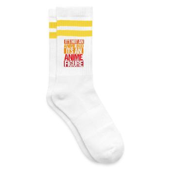 Anime Manga Otaku Kawaii Japan Cosplay Comic - Striped tennis socks - white/yellow - Right