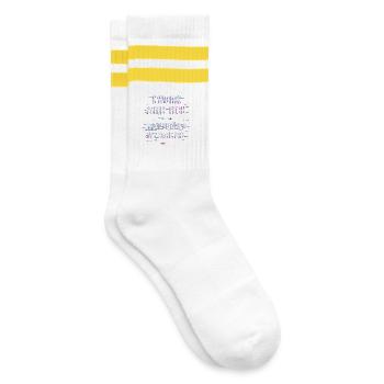 I Work With Tech That Scares My Parents Informatik - Striped tennis socks - white/yellow - Right