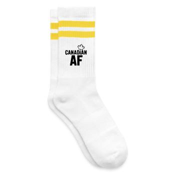 Forces canadiennes de la Marine - Chaussettes de tennis - blanc/jaune - Droite