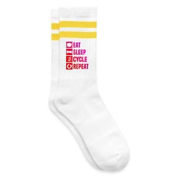 Road Bike Love Clear Look for Road Bike - Chaussettes de tennis - blanc/jaune - Droite