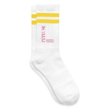 farting - Striped tennis socks - white/yellow - Right
