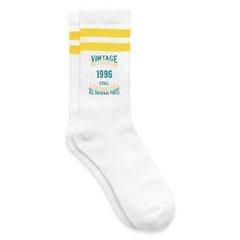 Vintage 1996 Still Going Strong - Striped tennis socks - white/yellow - Right