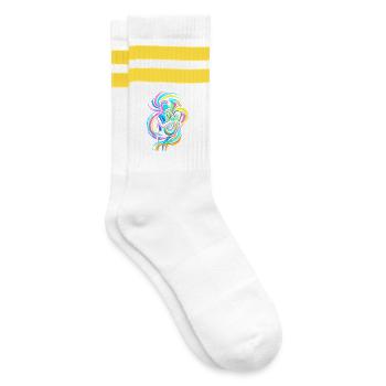 Tuba player - Striped tennis socks - white/yellow - Right