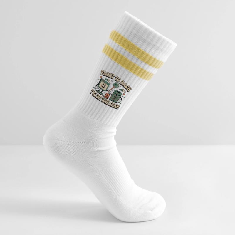 From Front to Back: Full Stack Developers Striped tennis socks